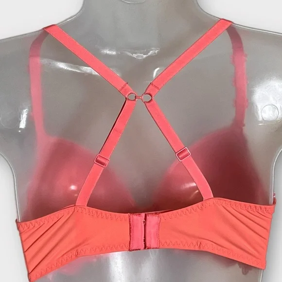 SIMONE PERELE Amour Pink Lightly Lined Underwire Lace detail bra size 32E - Picture 4 of 8